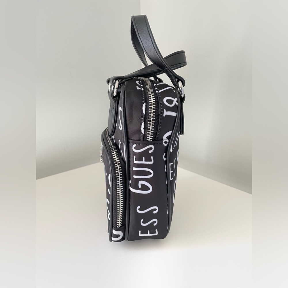 GUESS Black and White Mini Crossbody Bag - Picture 4 of 10